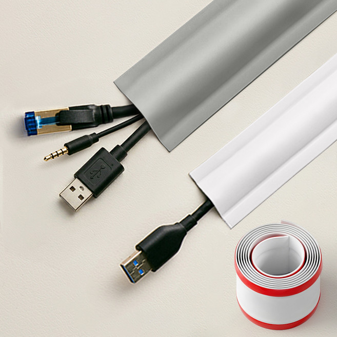 탐사 케이블 몰딩 테이프 3m, 화이트, 1개