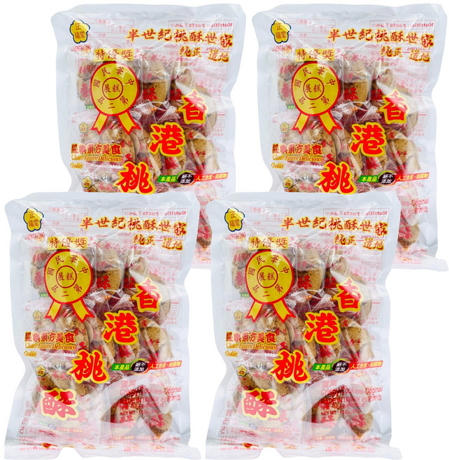 正福堂 香港桃酥 酥脆口感 獨立包裝, 300g, 4袋