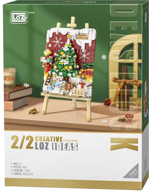 LoZ 積木玩具 立體畫 聖誕樹 1283 3歲以上, 1盒
