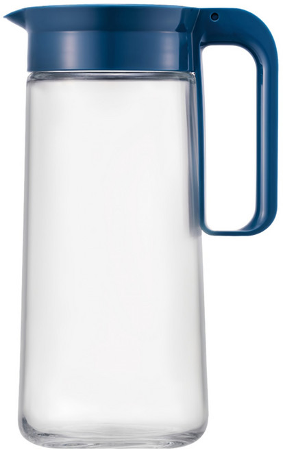 LocknLock 樂扣樂扣 簡約濾網玻璃冷水壺, 藍色, 1.3L, 1個