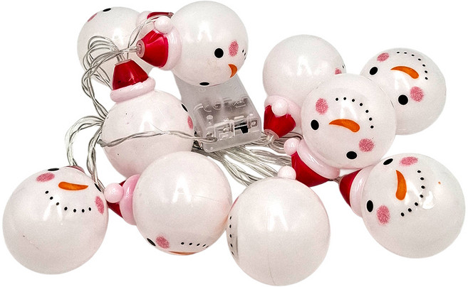 聖誕燈串, 紅帽雪人 白色, 1組
