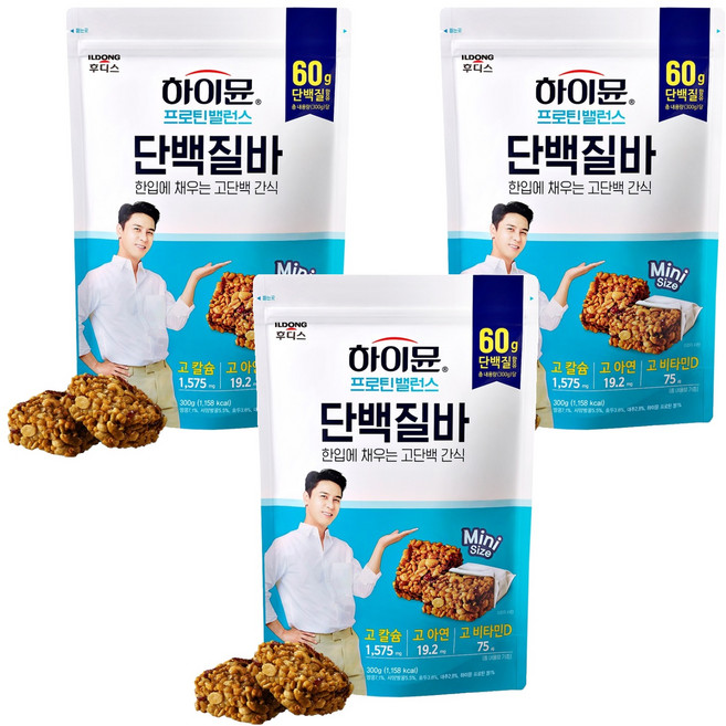 하이뮨 프로틴 밸런스 단백질바, 300g, 3개