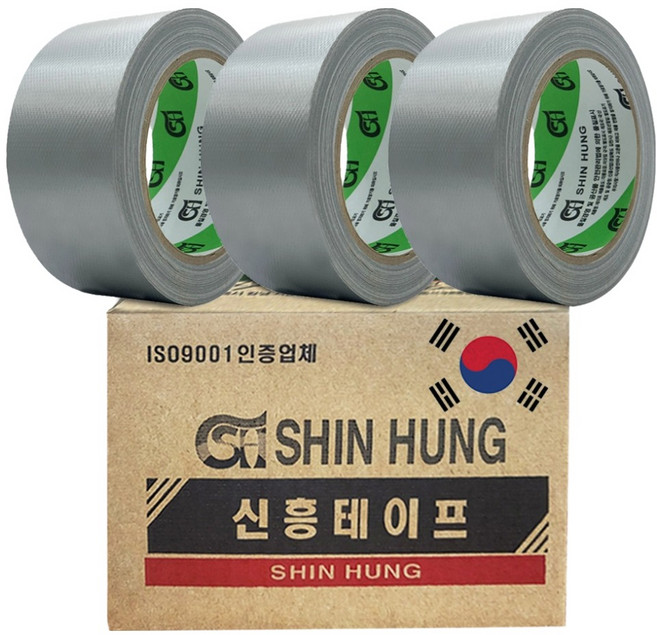 신흥 국산 대용량 라바 청면테이프 48mm X 25M 은색, 3개
