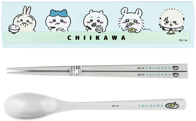 OSK 湯筷附盒, 筷子 + 湯匙 + 收納盒, 吉伊卡哇, 1個