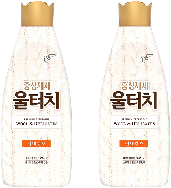 울터치 중성세제 본품, 1L, 2개