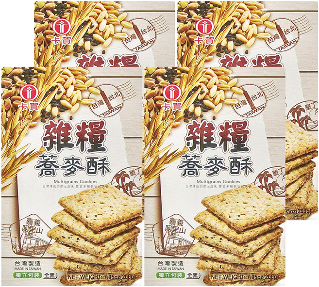 卡賀 雜糧蕎麥酥, 200g, 4盒
