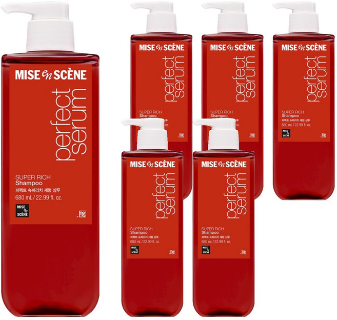 미쟝센 퍼펙트 슈퍼 리치 세럼 샴푸, 680ml, 6개