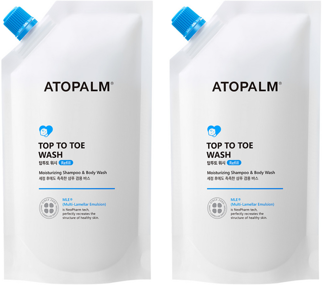 아토팜 탑투토 워시 리필형, 250ml, 2개