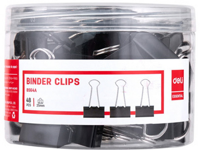 델리 블랙메탈 더블클립 D0738, 중, 48개입, 1개