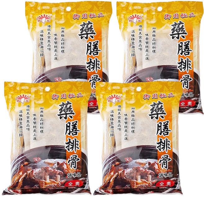 新光洋菜 藥膳排骨調味包 精選當歸、川芎、白芍、青芪、紅棗、熟地、肉桂, 60g, 4包