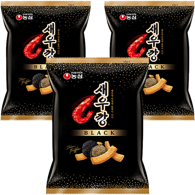 새우깡 블랙, 105g, 3개