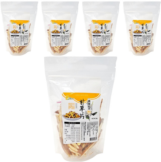 超賀 甘草片 調理用, 90g, 5包