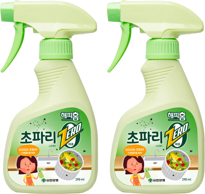 해피홈 초파리제로 스프레이, 290ml, 2개