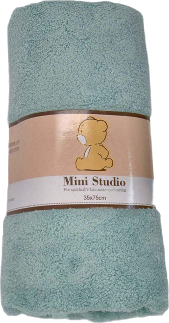 Mini Studio 超細纖維毛巾 35cm*75cm 20%尼龍 80%聚酯纖維, 綠色, 1組