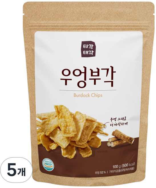 티각태각 우엉부각, 5개, 100g