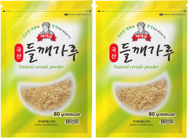 Baedaegam 紫蘇籽粉, 80g, 2個