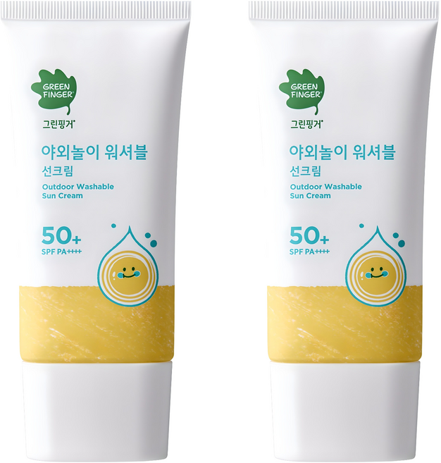 GREEN FINGER 綠手指 可水洗防曬霜 SPF50+ PA++++, 80ml, 2條