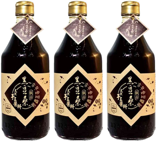 黑豆桑 天然極品古早金豆醬油, 550ml, 3瓶