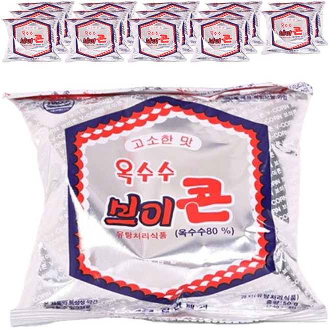 브이콘 옥수수, 50g, 15개