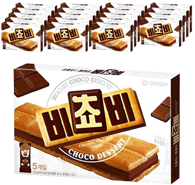 오리온 비쵸비 비스켓 5p, 125g, 20개