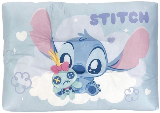 迪士尼 史迪奇 針織涼感水洗枕, 我的醜ㄚ頭 藍色, 1個