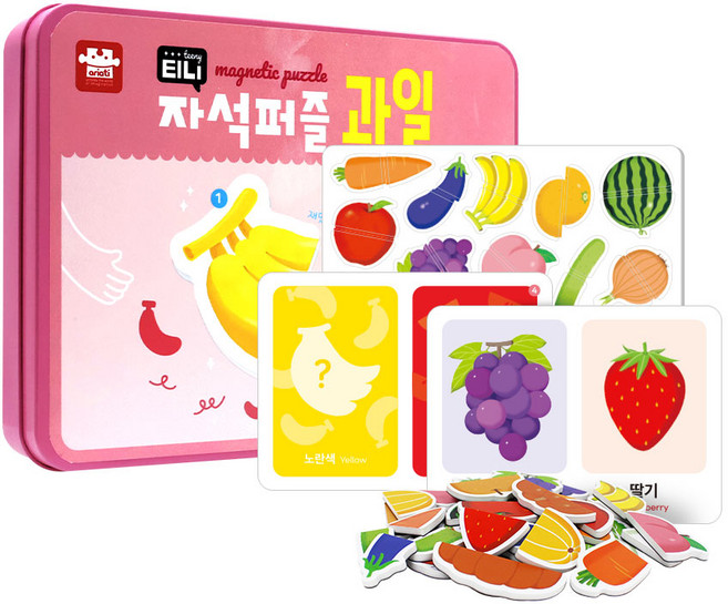 아리아띠 티니 자석퍼즐 과일, 1개, 32피스