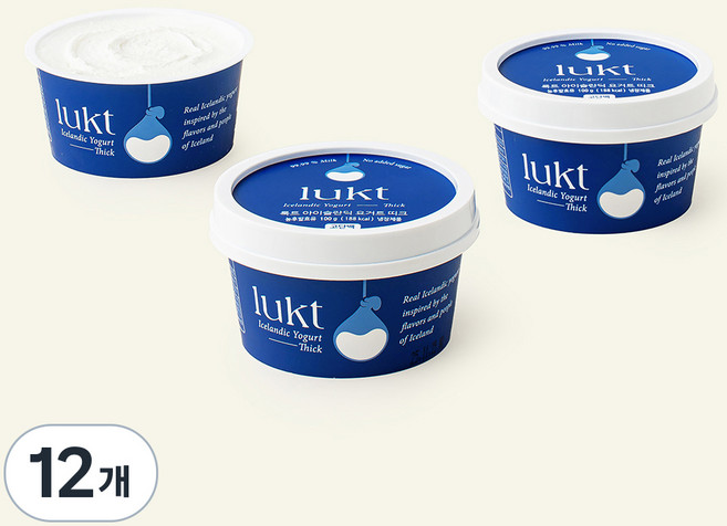 룩트 아이슬란딕 요거트 띠크, 100g, 12개