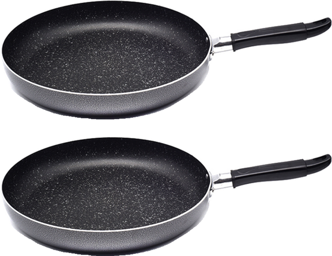 윌리브 실버 메탈릭 분체 프라이팬, 32cm, 2개