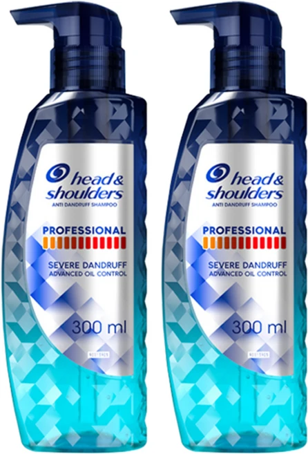 헤드앤숄더 프로페셔널 안티 댄드러프 어드밴스드 오일 컨트롤 샴푸, 300ml, 2개 - 쿠팡