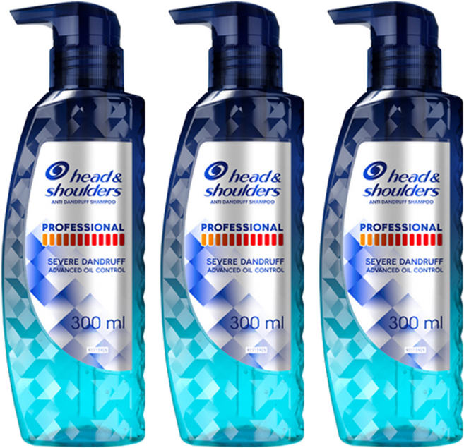 海飛絲專業去屑高級控油洗髮水, 300ml, 3個