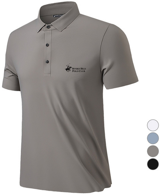 비버리힐스폴로클럽 남성용 에어 심리스 카라 반팔 티셔츠