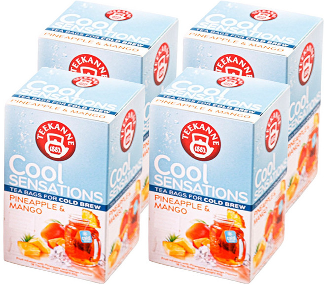 티칸 쿨 센세이션 파인애플 앤 망고 티백, 2.5g, 18개입, 4개