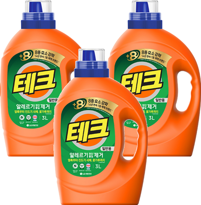 [비건라이프] 테크 알레르기 원인물질 제거 액상세제 본품, 3L, 3개