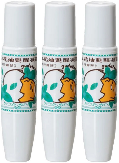 白花油 甦醒凝露, 3瓶, 薄荷菁蒂, 15ml