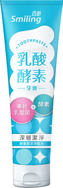 Smiling 百齡 乳酸酵素牙膏 深層潔淨, 130g, 1條