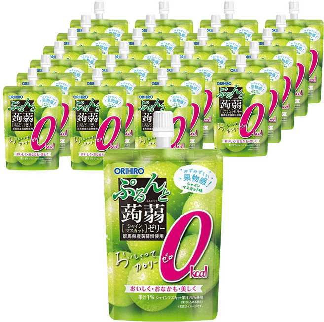 오리히로 푸룬또 곤약젤리 제로 머스캣맛, 130g, 24개