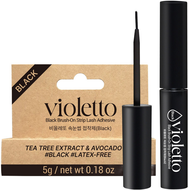 비올레또 티트리 아보카도 속눈썹 접착제 5g, 1개, 블랙
