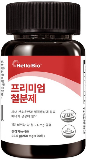 헬로바이오 프리미엄 철분제, 90정, 1개