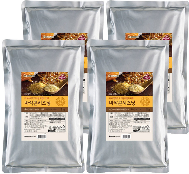 대상 쉐프원 바삭콘 시즈닝, 1kg, 4개