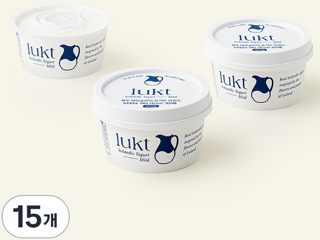 룩트 아이슬란딕 요거트 마일드, 100g, 15개