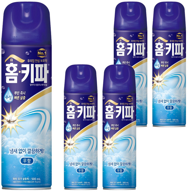 홈키파 무향 에어졸 살충제, 500ml, 5개