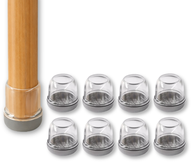 homelune 無塵防噪音椅腳套 圓形, 8個, 灰色