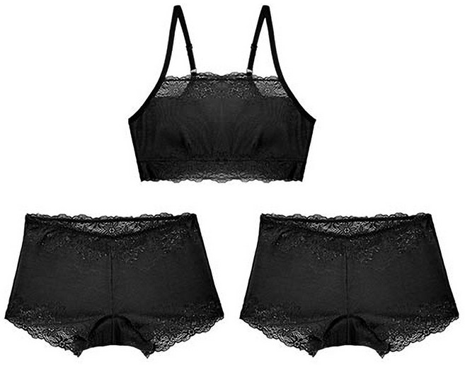 컴포트랩 빅사이즈 아일렛 펀칭 브라렛 + 팬티 2p 세트