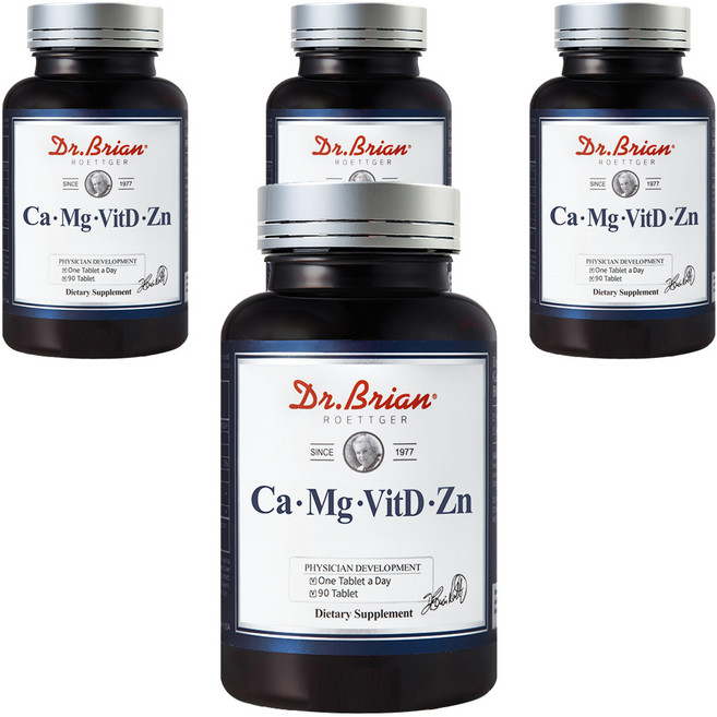 닥터브라이언 칼슘 마그네슘 비타민D 아연 영양제, 90정, 4개