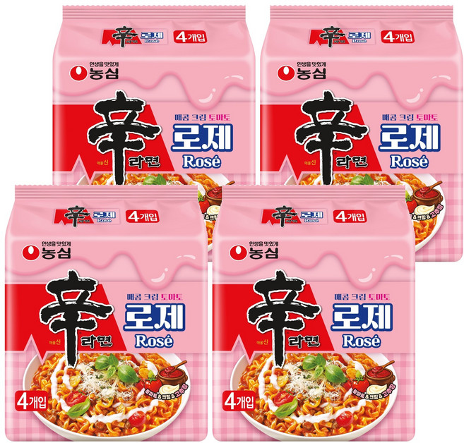 신라면 로제 134g, 16개