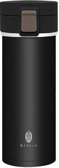 FUJI-GRACE 富士雅麗 景德鎮真陶瓷彈蓋保溫杯, 黑色, 500ml, 1個