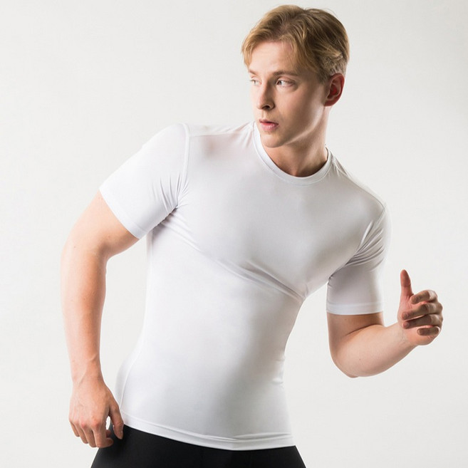 아르메데스 남성용 언더레이어 무지테크핏 반팔 상의 AR-51