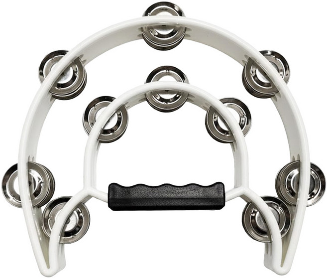 恩心樂器 半月鈴鼓, 白色, 1個