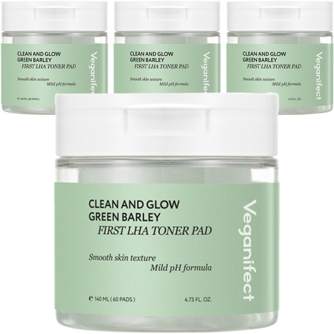 veganifect Green Barley First LHA 爽膚水墊 140ml, 60入, 4個
