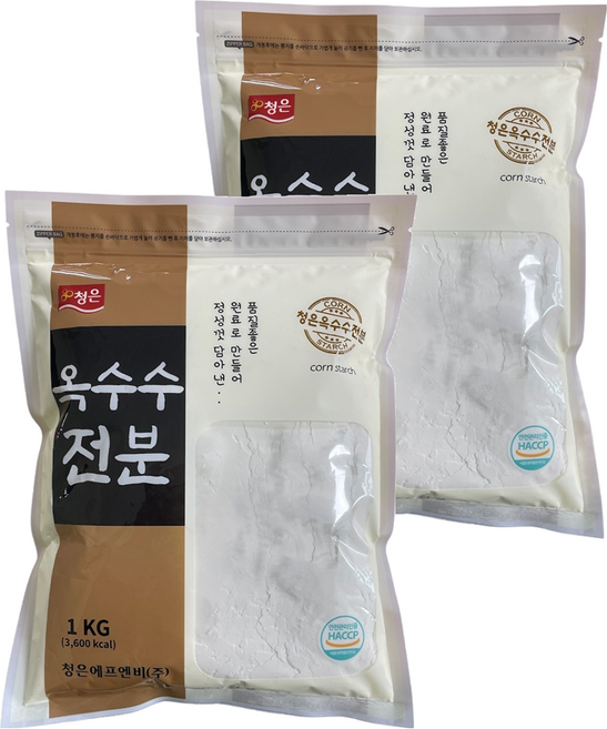 청은 옥수수맛전분, 1kg, 2개